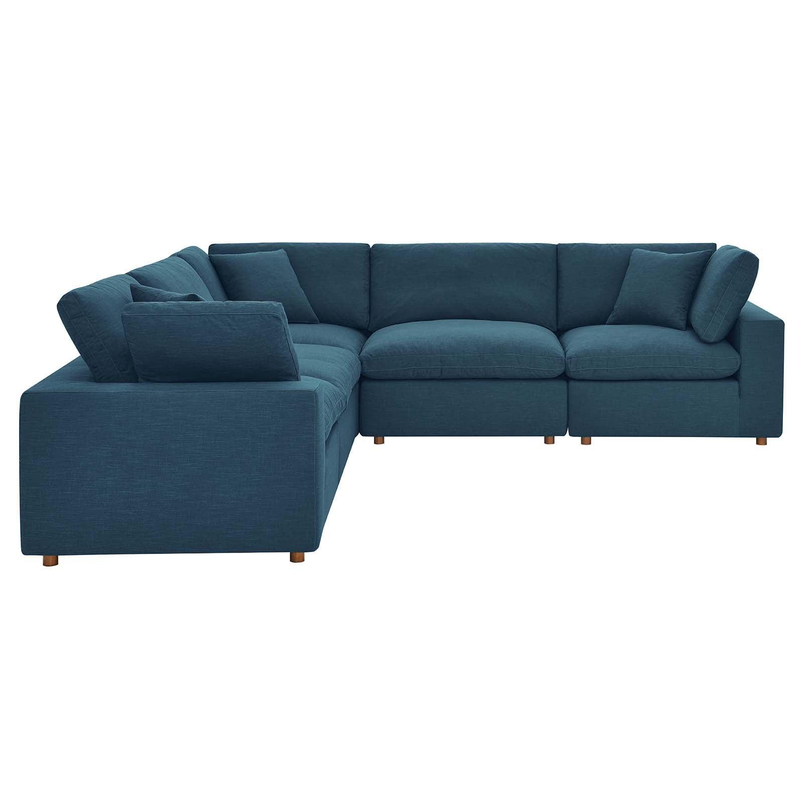 Modway Commix Down Filled Overstuffed 5 Piece 5-Piece Sectional Sofa FredCo