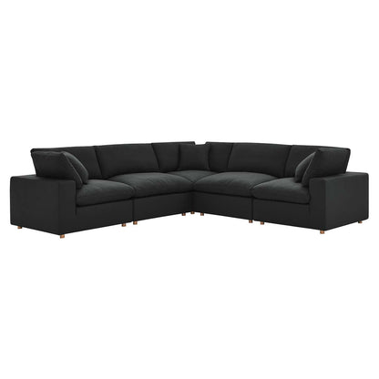 Modway Commix Down Filled Overstuffed 5 Piece 5-Piece Sectional Sofa FredCo