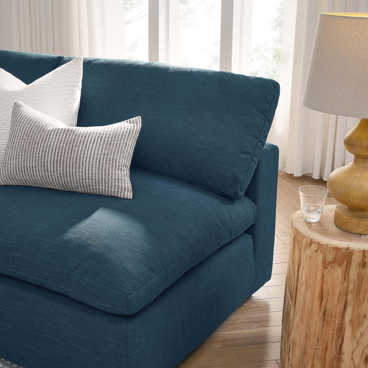 Modway Commix Down Filled Overstuffed 5-Piece Armless Sectional Sofa FredCo