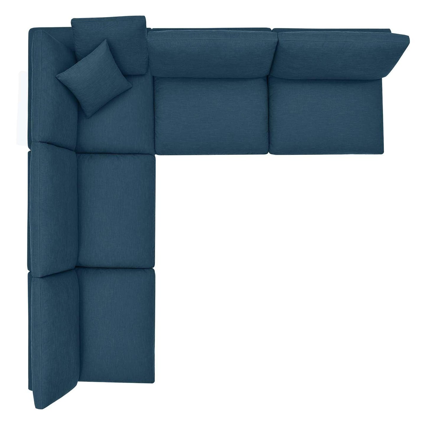 Modway Commix Down Filled Overstuffed 5-Piece Armless Sectional Sofa FredCo