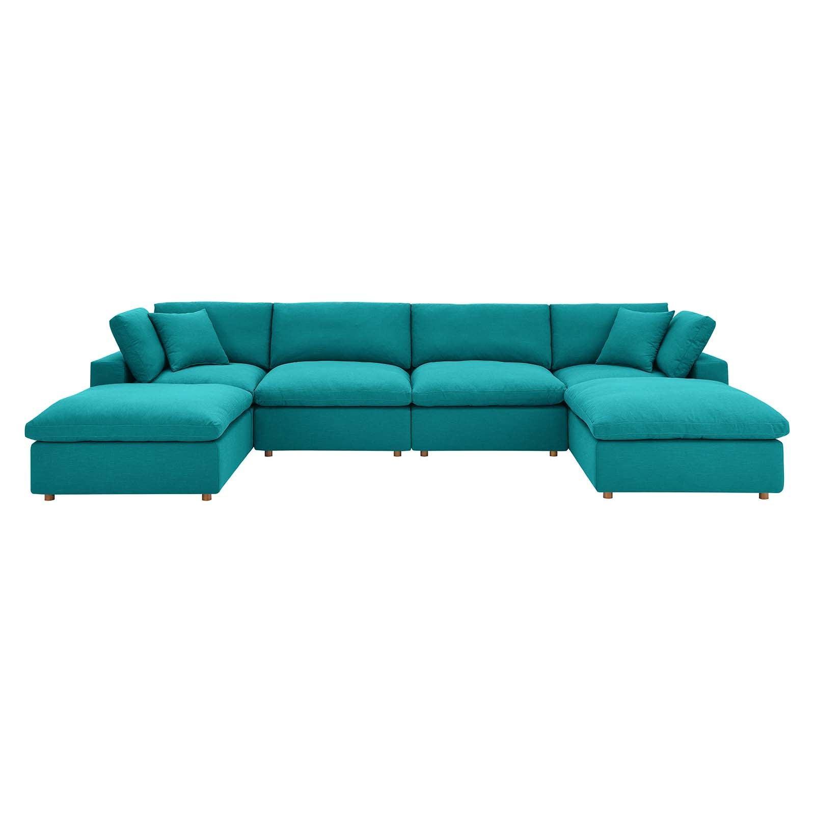 Modway Commix Down Filled Overstuffed 6-Piece Sectional Sofa FredCo
