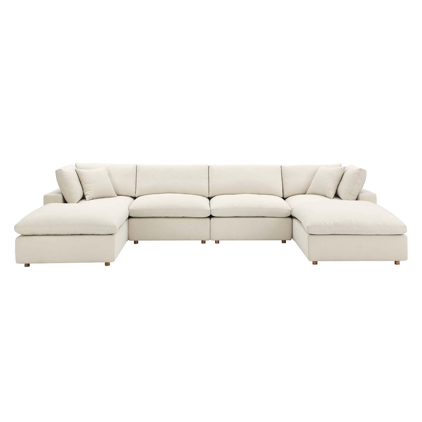 Modway Commix Down Filled Overstuffed 6-Piece Sectional Sofa FredCo
