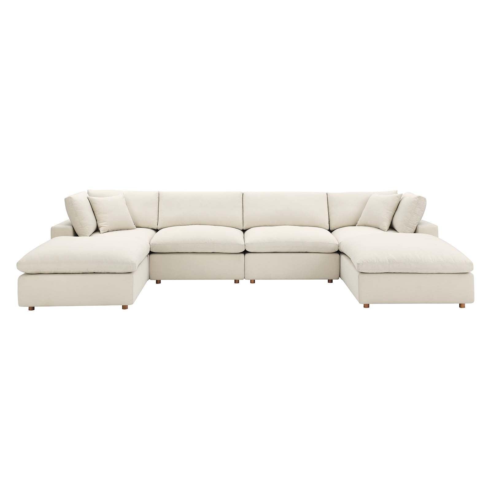 Modway Commix Down Filled Overstuffed 6-Piece Sectional Sofa FredCo