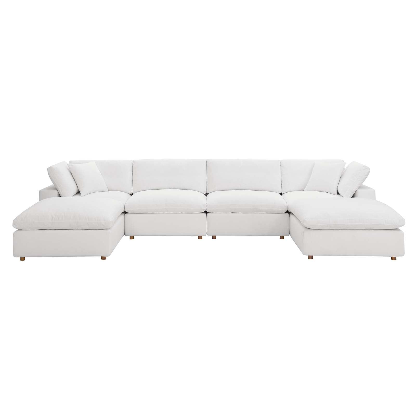 Modway Commix Down Filled Overstuffed 6-Piece Sectional Sofa FredCo