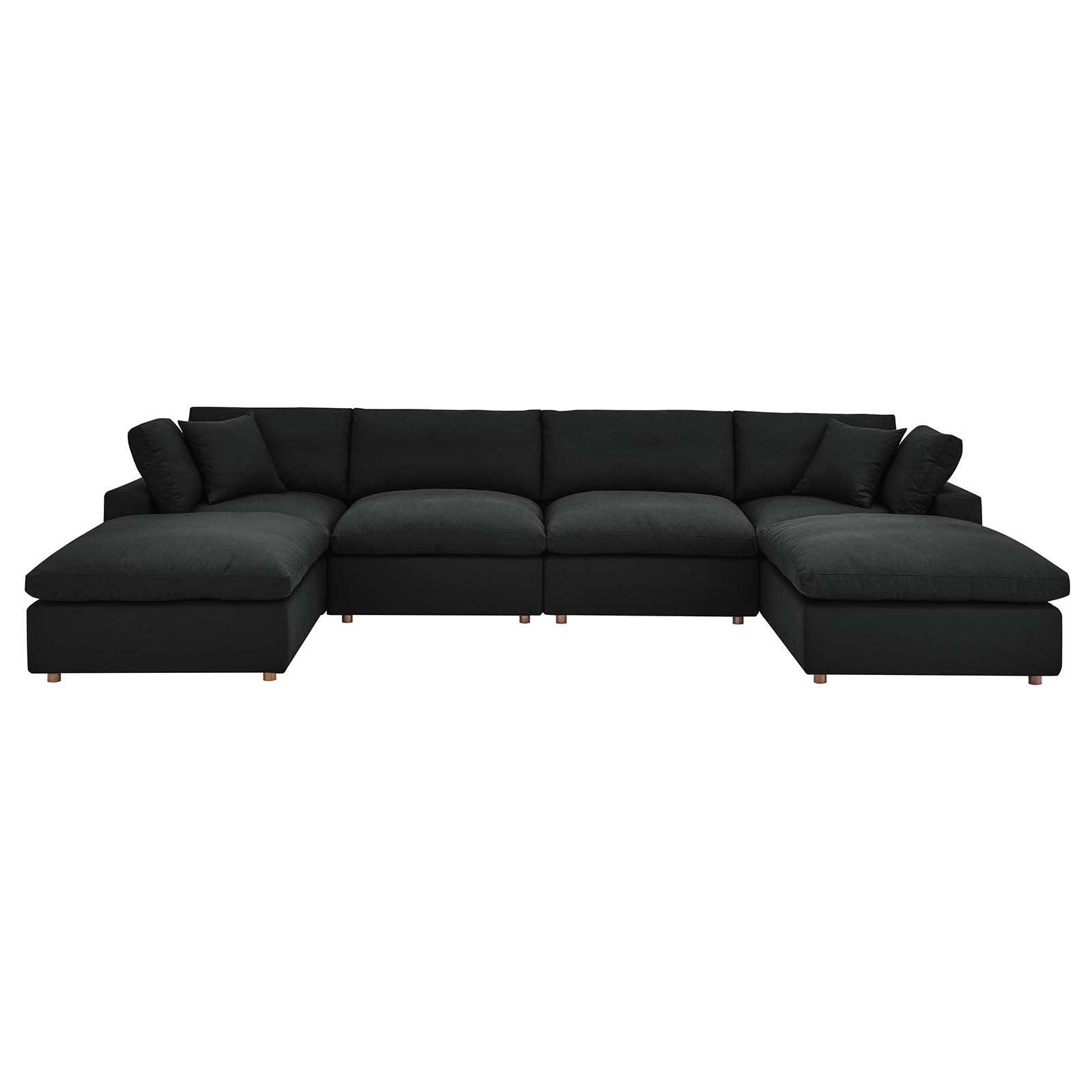 Modway Commix Down Filled Overstuffed 6-Piece Sectional Sofa FredCo
