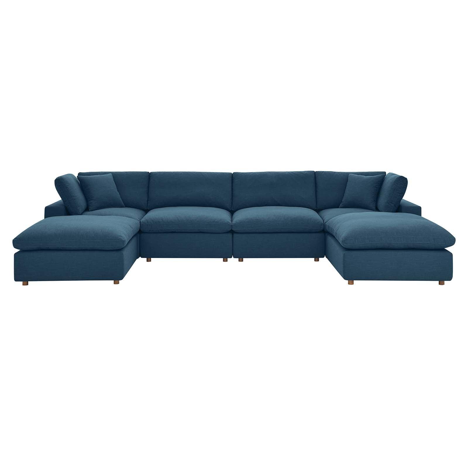 Modway Commix Down Filled Overstuffed 6-Piece Sectional Sofa FredCo