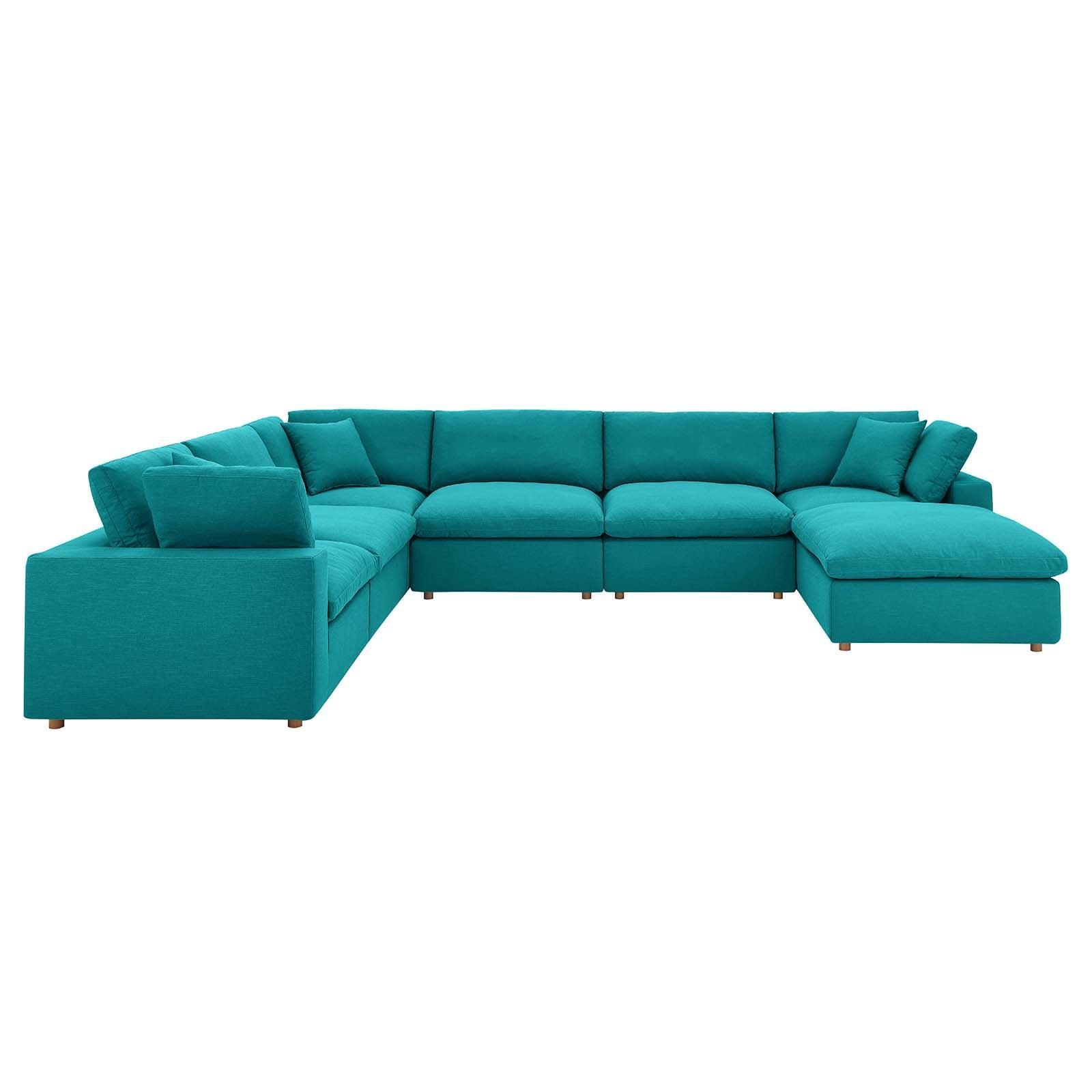Modway Commix Down Filled Overstuffed 7-Piece Sectional Sofa FredCo