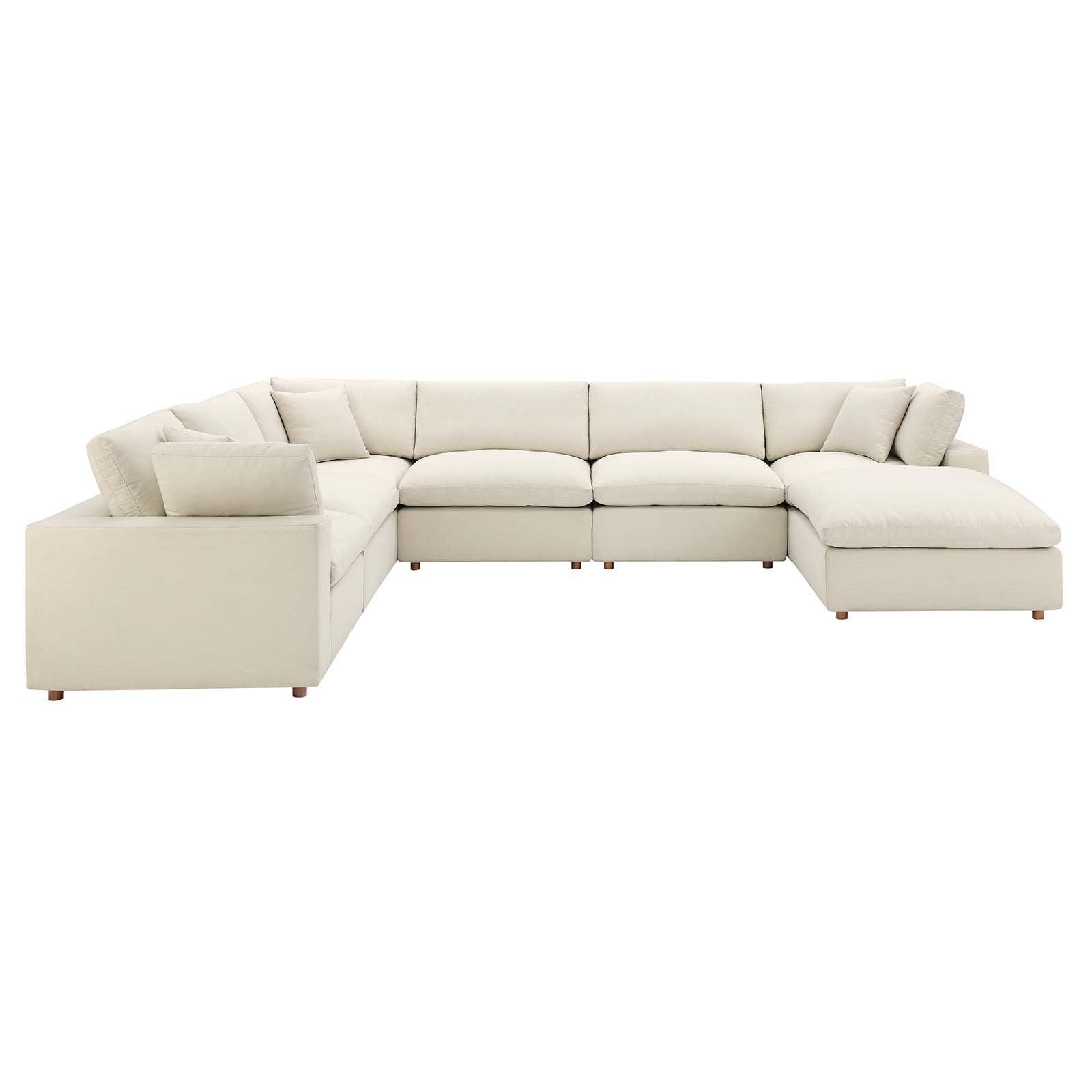 Modway Commix Down Filled Overstuffed 7-Piece Sectional Sofa FredCo