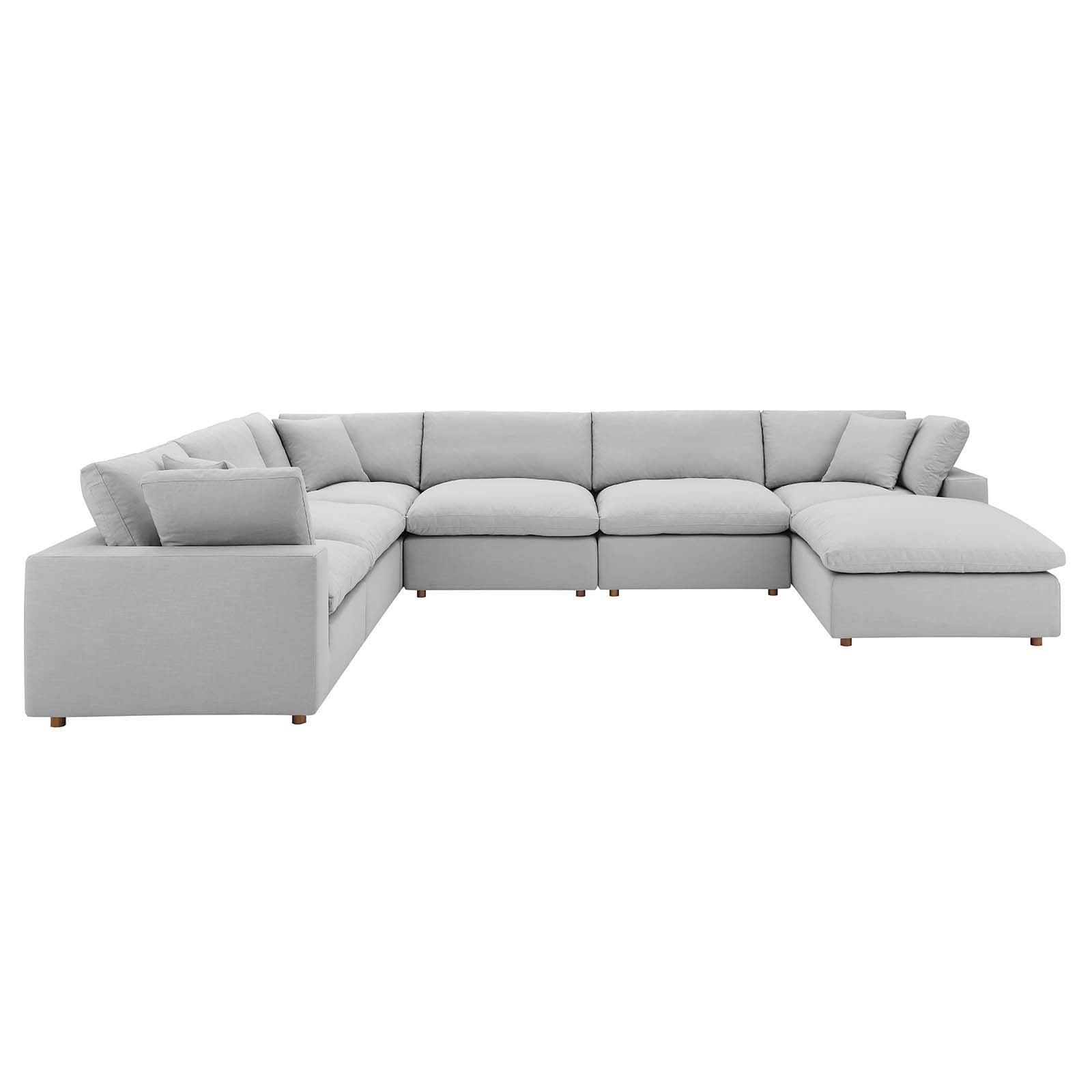 Modway Commix Down Filled Overstuffed 7-Piece Sectional Sofa FredCo