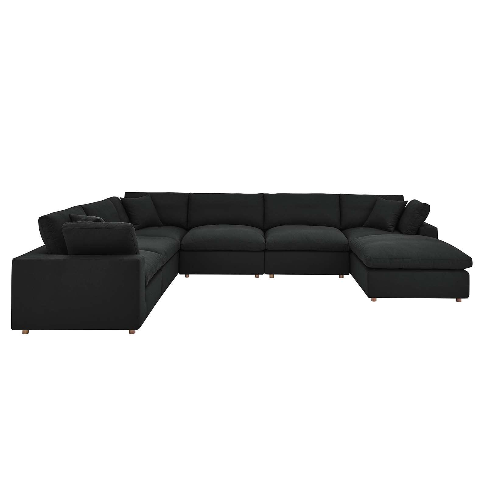 Modway Commix Down Filled Overstuffed 7-Piece Sectional Sofa FredCo