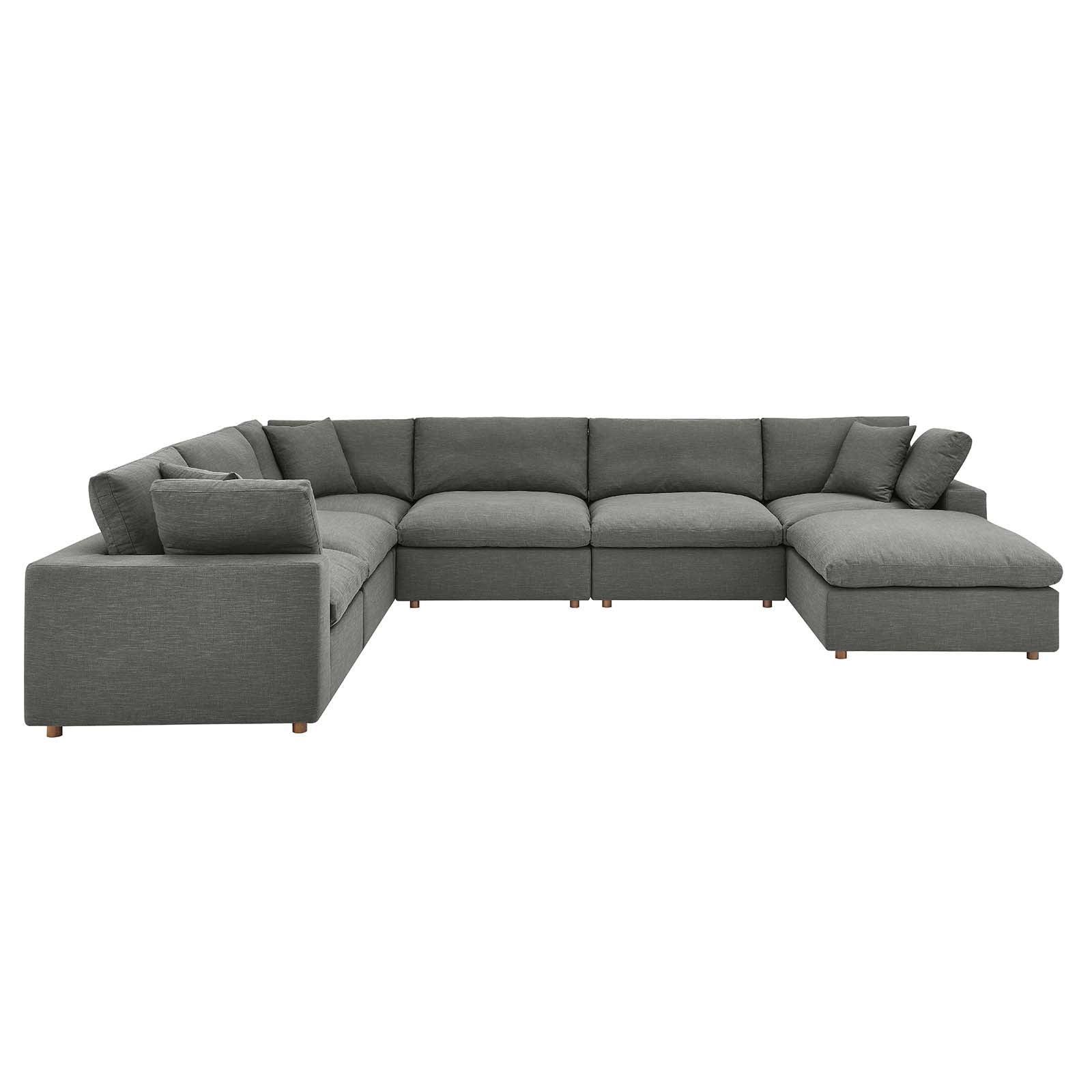 Modway Commix Down Filled Overstuffed 7-Piece Sectional Sofa FredCo