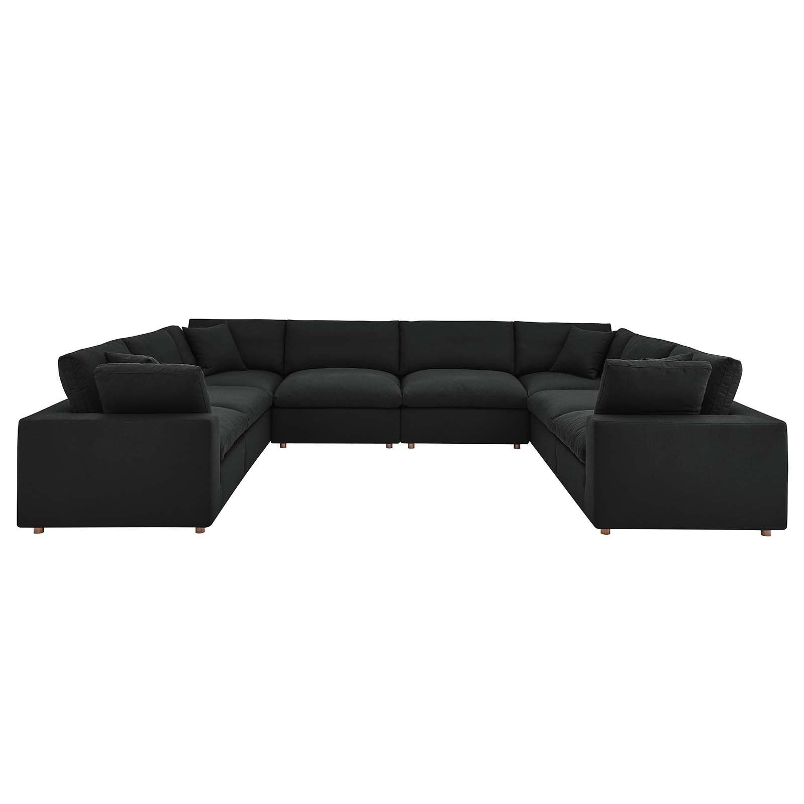 Modway Commix Down Filled Overstuffed 8-Piece Sectional Sofa FredCo