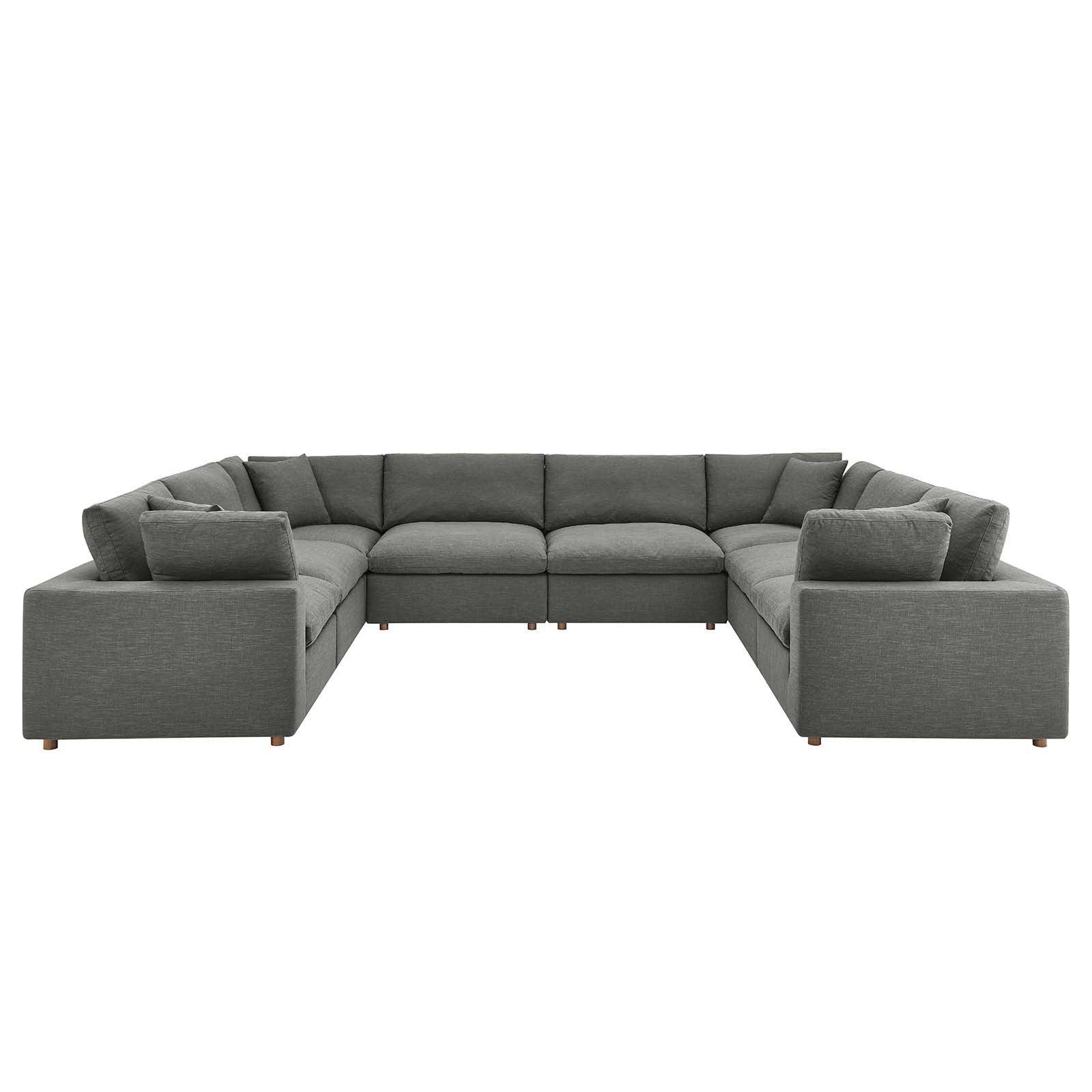 Modway Commix Down Filled Overstuffed 8-Piece Sectional Sofa FredCo