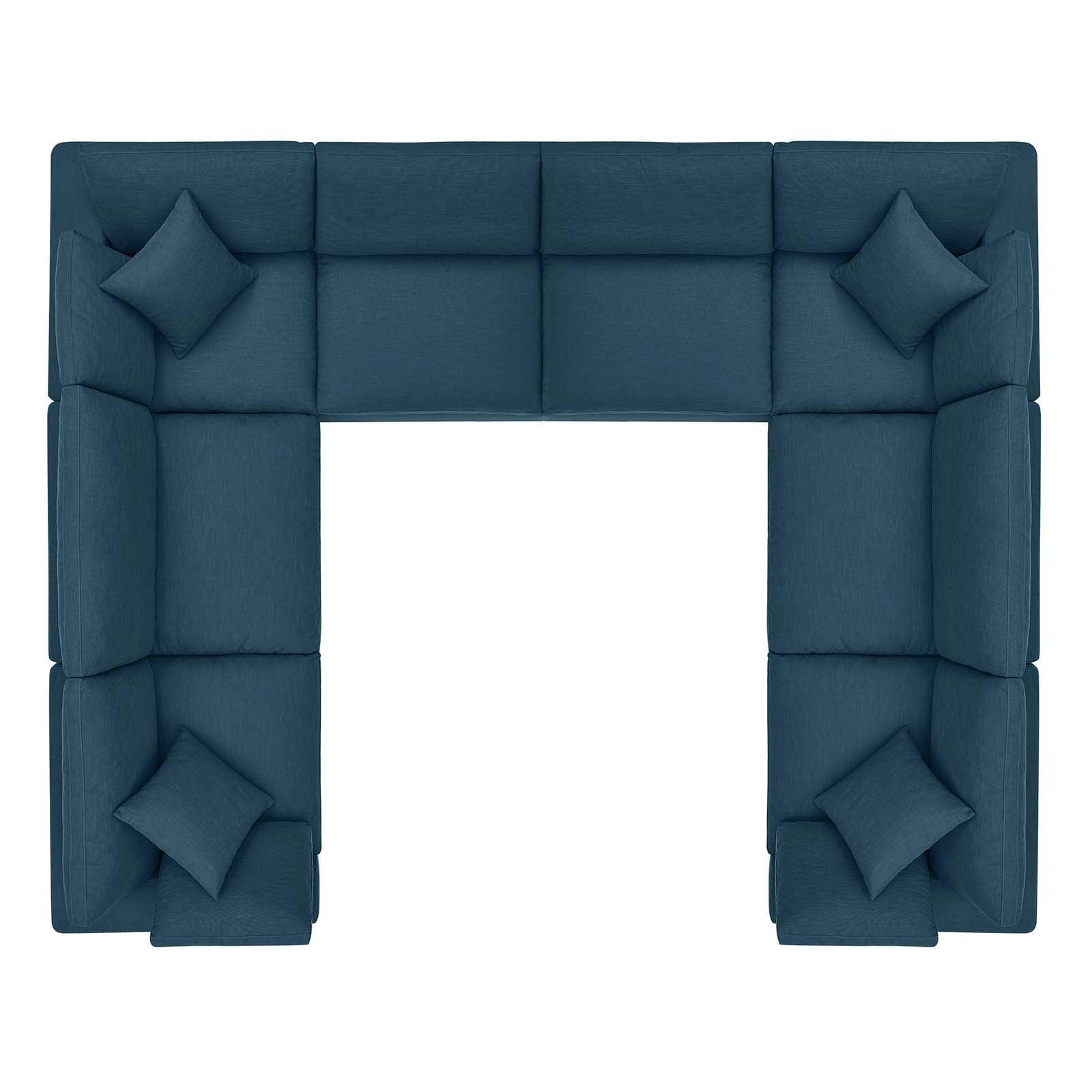 Modway Commix Down Filled Overstuffed 8-Piece Sectional Sofa FredCo