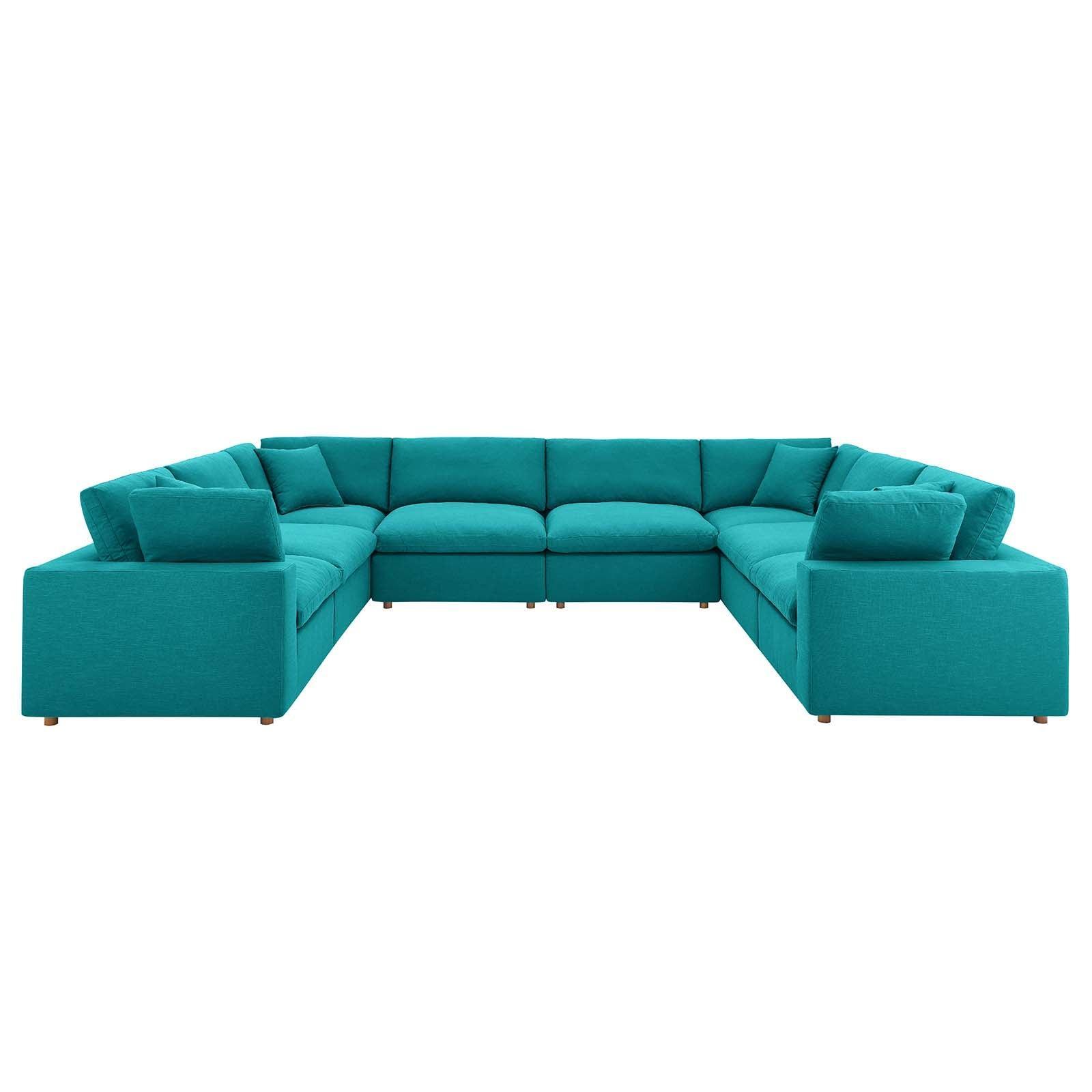 Modway Commix Down Filled Overstuffed 8-Piece Sectional Sofa FredCo