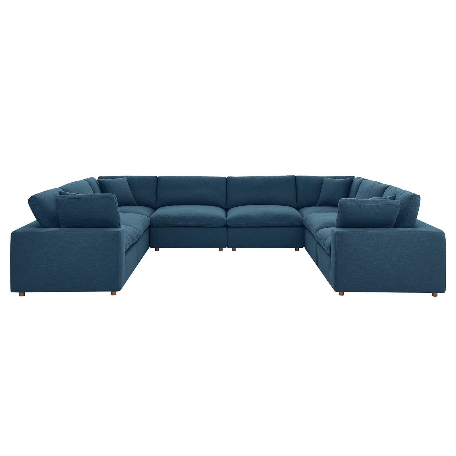 Modway Commix Down Filled Overstuffed 8-Piece Sectional Sofa FredCo