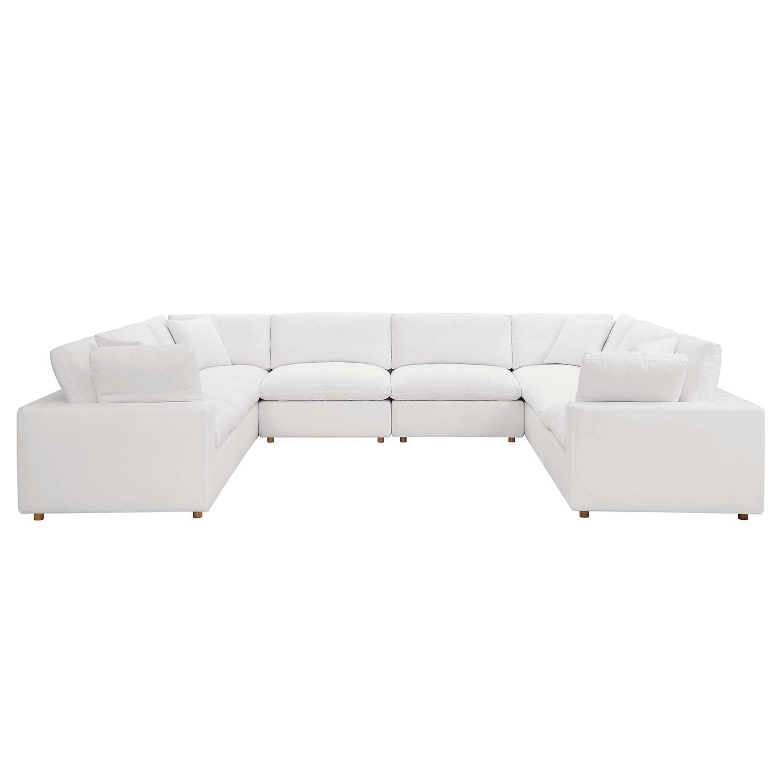 Modway Commix Down Filled Overstuffed 8-Piece Sectional Sofa FredCo