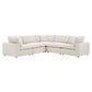 Modway Commix Down Filled Overstuffed Boucle 5-Piece Sectional Sofa FredCo