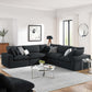Modway Commix Down Filled Overstuffed Boucle 5-Piece Sectional Sofa FredCo