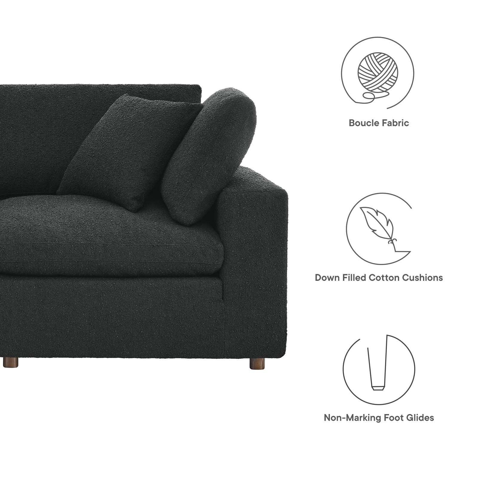 Modway Commix Down Filled Overstuffed Boucle 5-Piece Sectional Sofa FredCo