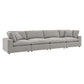 Modway Commix Down Filled Overstuffed Boucle Fabric 4-Seater Sofa FredCo