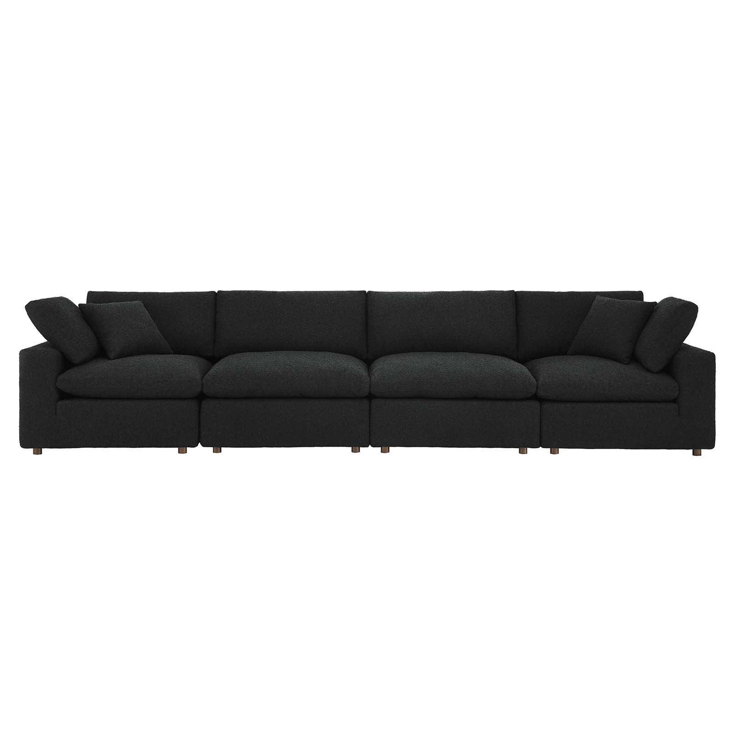 Modway Commix Down Filled Overstuffed Boucle Fabric 4-Seater Sofa FredCo