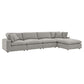 Modway Commix Down Filled Overstuffed Boucle Fabric 5-Piece Sectional Sofa FredCo