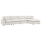 Modway Commix Down Filled Overstuffed Boucle Fabric 5-Piece Sectional Sofa FredCo