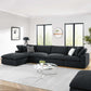 Modway Commix Down Filled Overstuffed Boucle Fabric 5-Piece Sectional Sofa FredCo