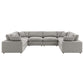 Modway Commix Down Filled Overstuffed Boucle Fabric 8-Piece Sectional Sofa FredCo