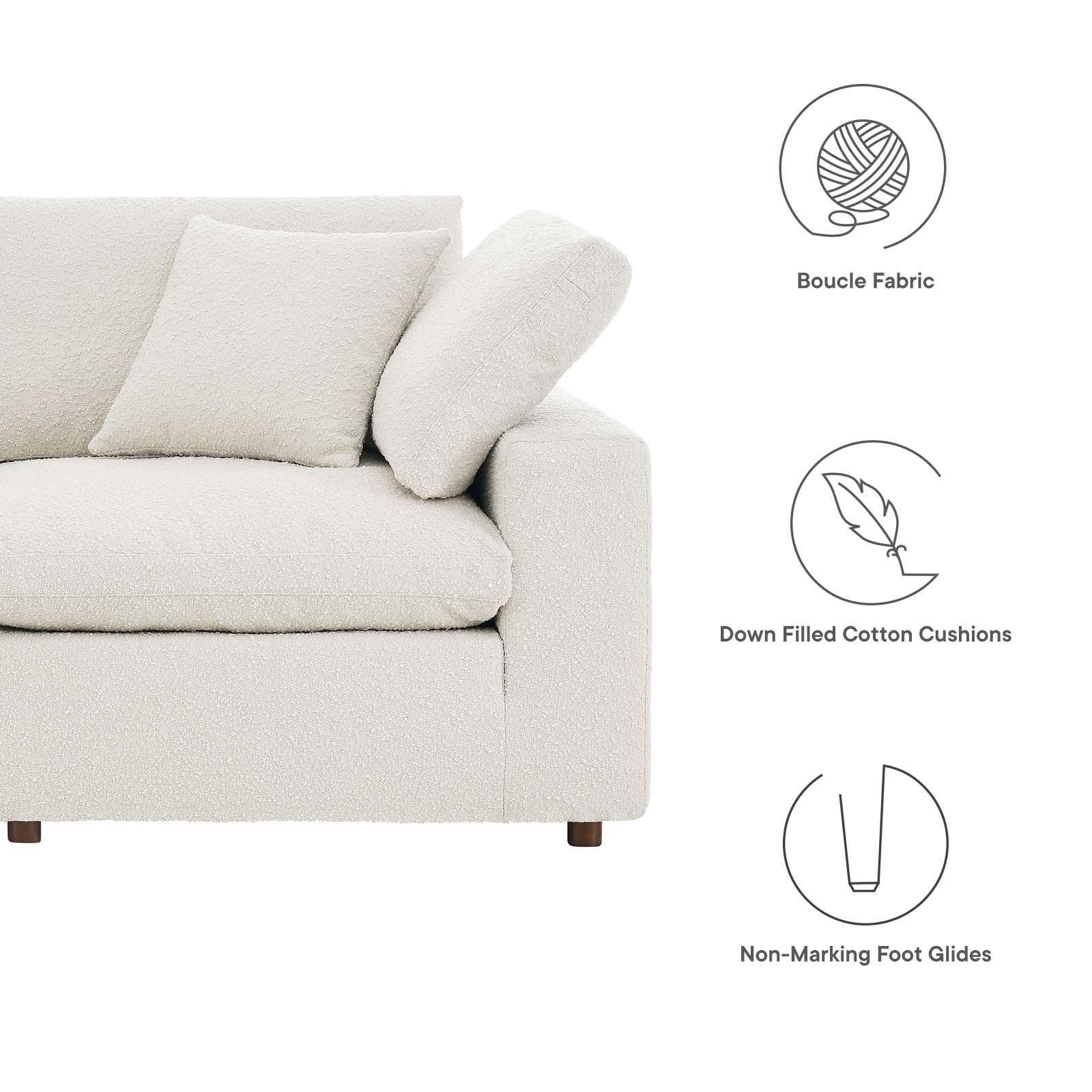 Modway Commix Down Filled Overstuffed Boucle Fabric 8-Piece Sectional Sofa FredCo