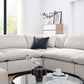 Modway Commix Down Filled Overstuffed Boucle Fabric 8-Piece Sectional Sofa FredCo