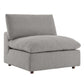 Modway Commix Down Filled Overstuffed Boucle Fabric Armless Chair FredCo