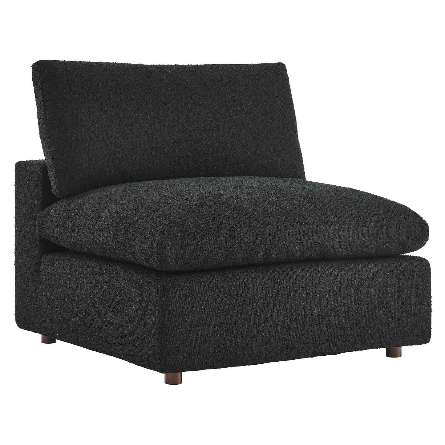 Modway Commix Down Filled Overstuffed Boucle Fabric Armless Chair FredCo