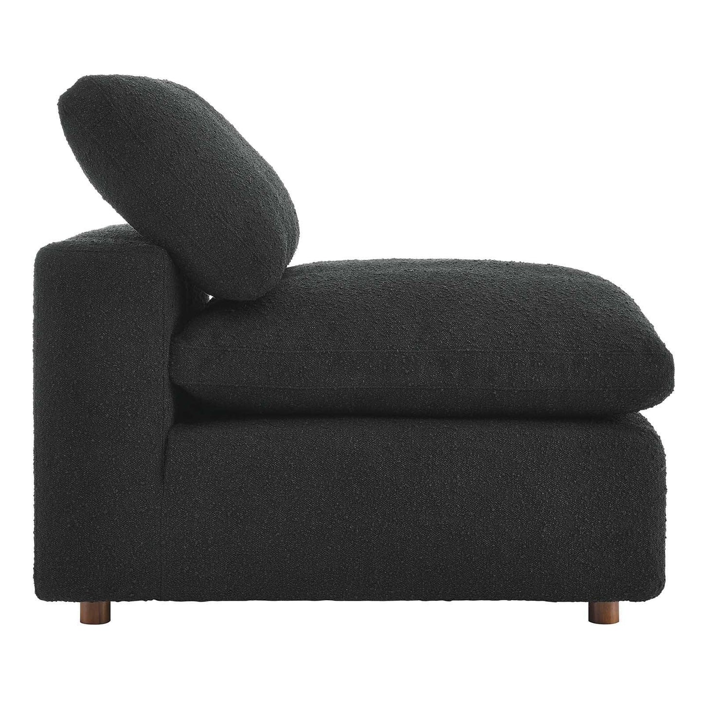 Modway Commix Down Filled Overstuffed Boucle Fabric Armless Chair FredCo