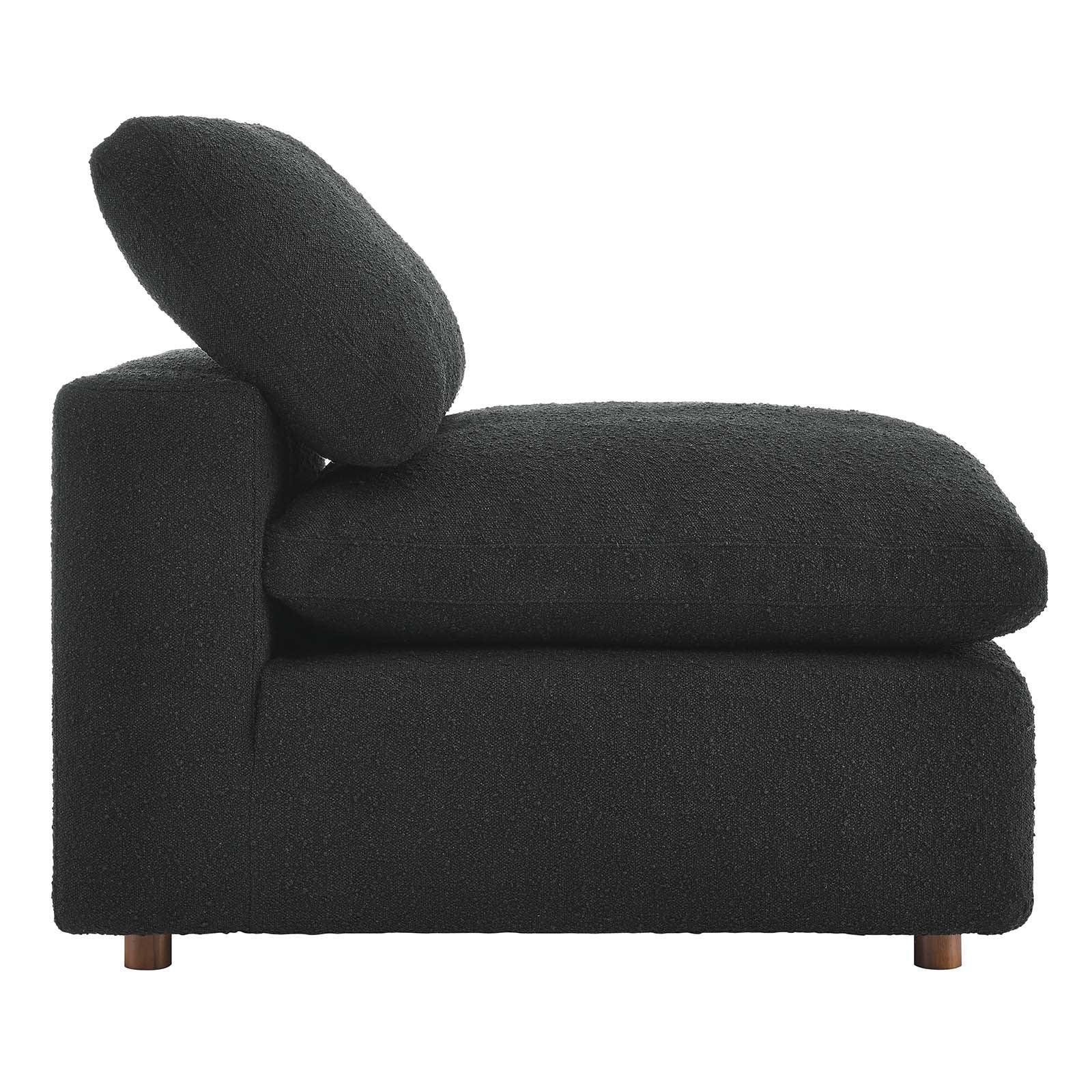 Modway Commix Down Filled Overstuffed Boucle Fabric Armless Chair FredCo