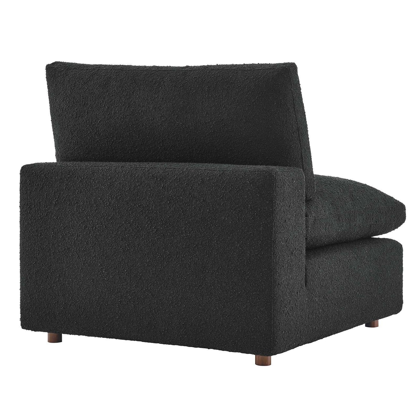 Modway Commix Down Filled Overstuffed Boucle Fabric Armless Chair FredCo