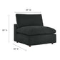 Modway Commix Down Filled Overstuffed Boucle Fabric Armless Chair FredCo