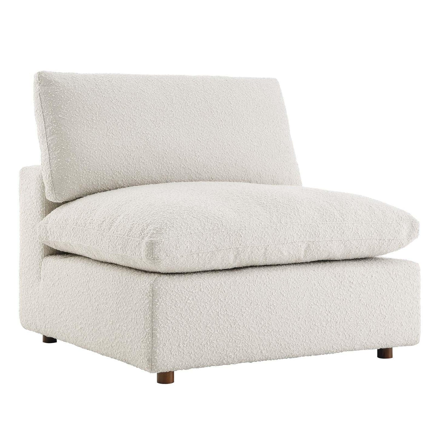 Modway Commix Down Filled Overstuffed Boucle Fabric Armless Chair FredCo
