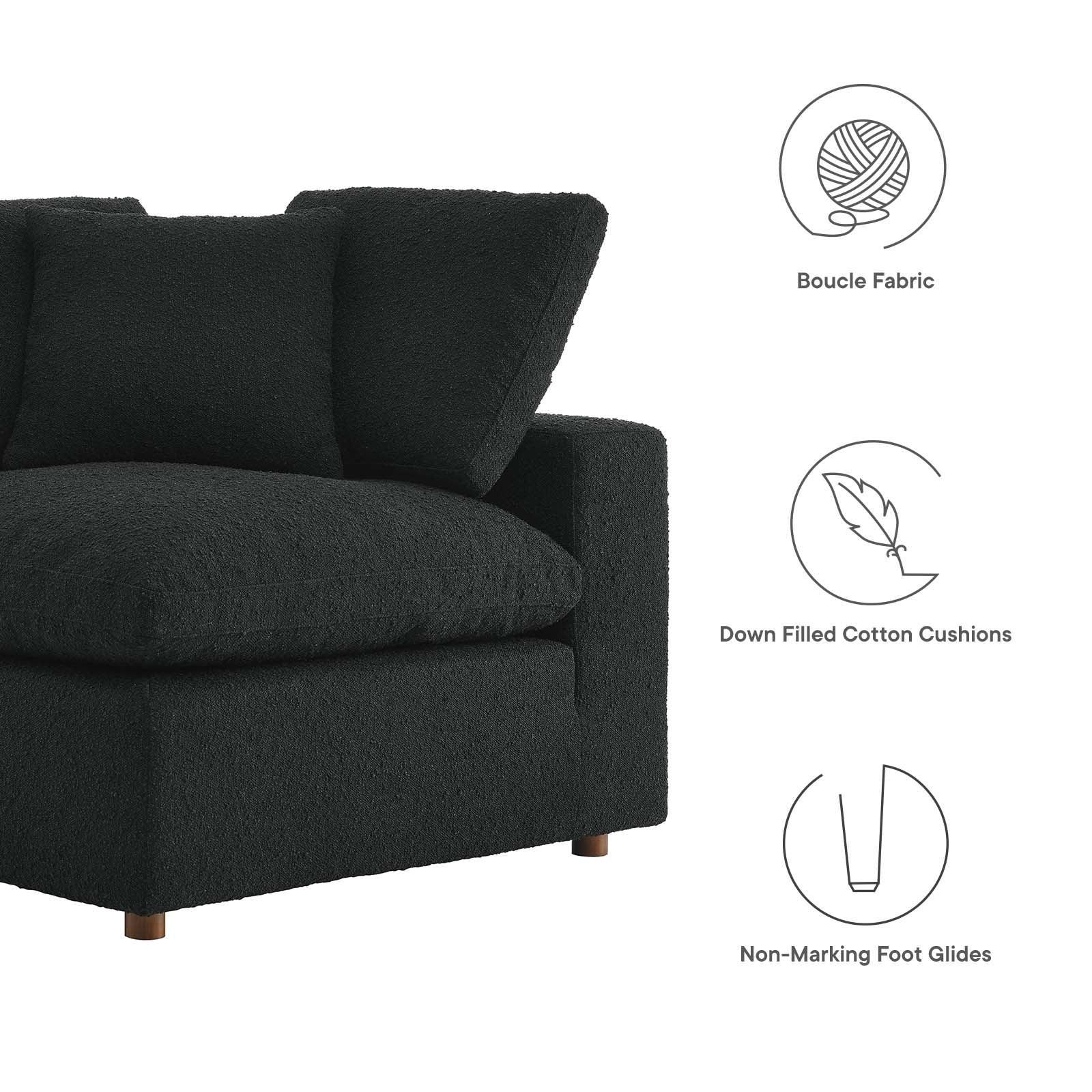 Modway Commix Down Filled Overstuffed Boucle Fabric Corner Chair FredCo