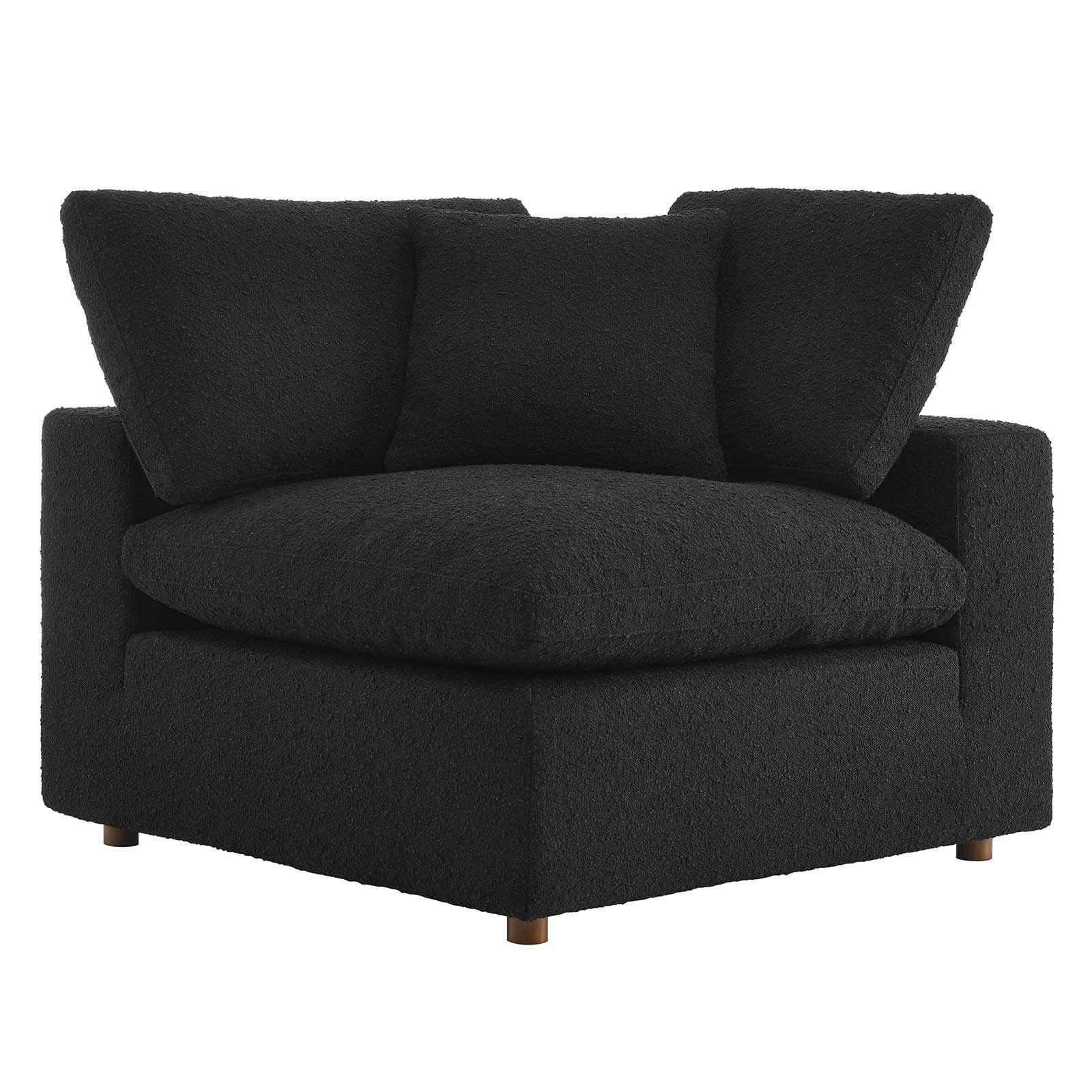 Modway Commix Down Filled Overstuffed Boucle Fabric Corner Chair FredCo