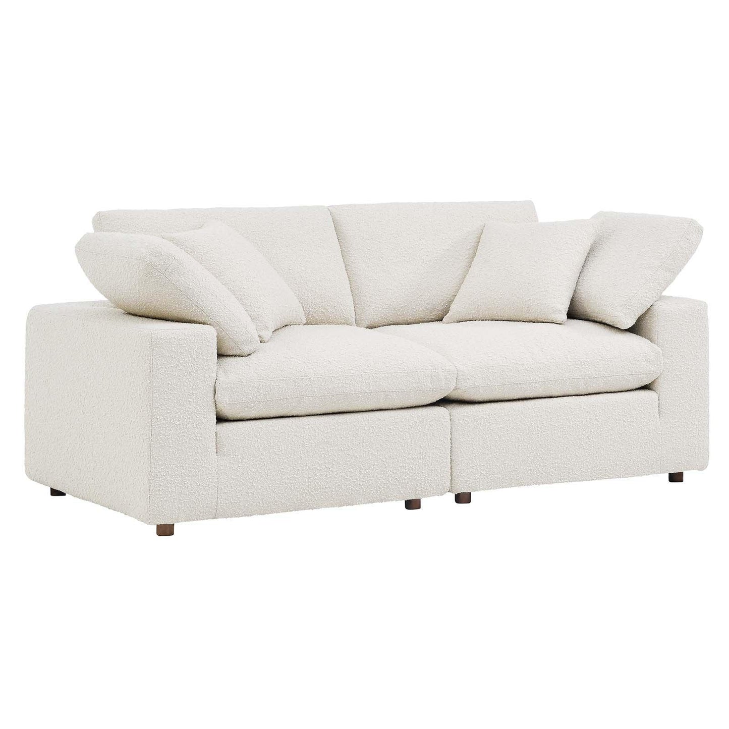 Modway Commix Down Filled Overstuffed Boucle Fabric Loveseat FredCo