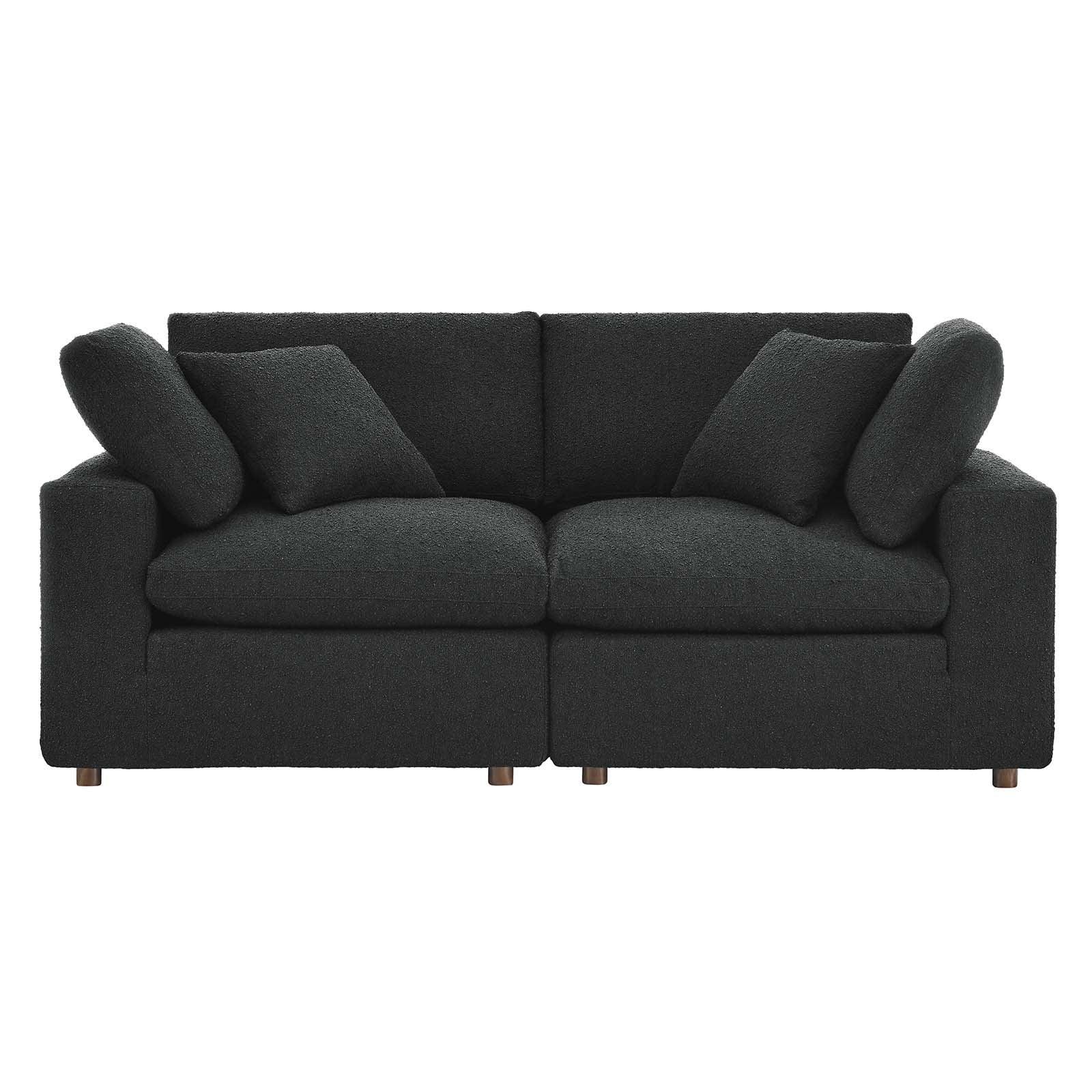Modway Commix Down Filled Overstuffed Boucle Fabric Loveseat FredCo