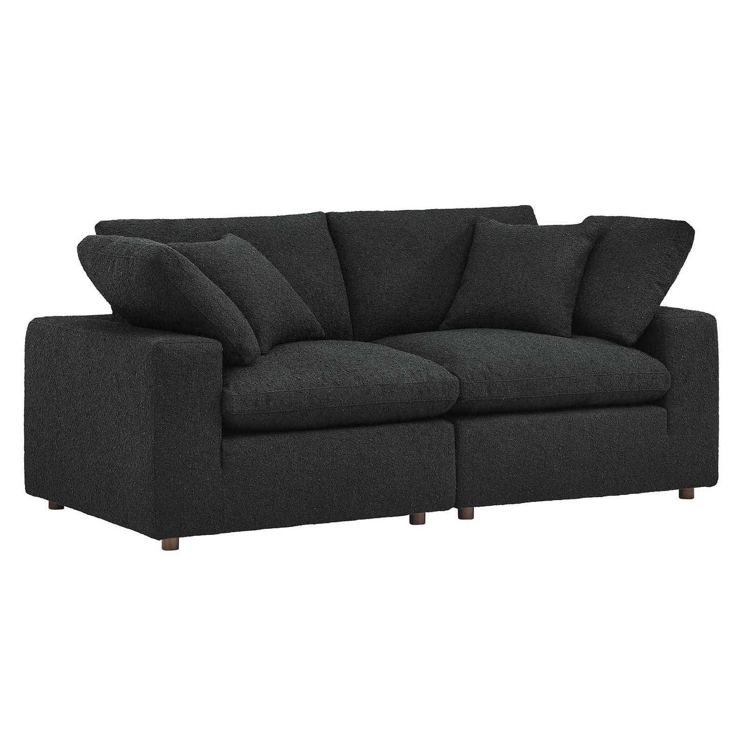 Modway Commix Down Filled Overstuffed Boucle Fabric Loveseat FredCo