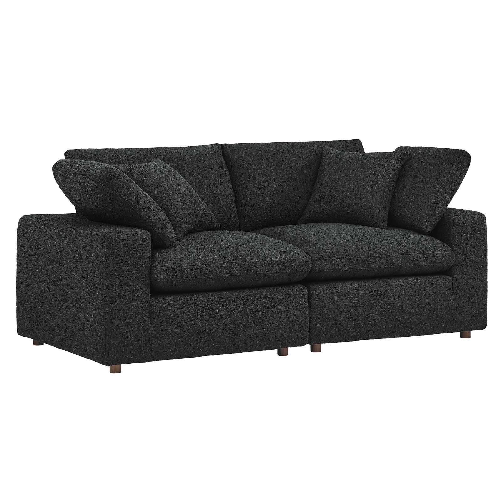 Modway Commix Down Filled Overstuffed Boucle Fabric Loveseat FredCo