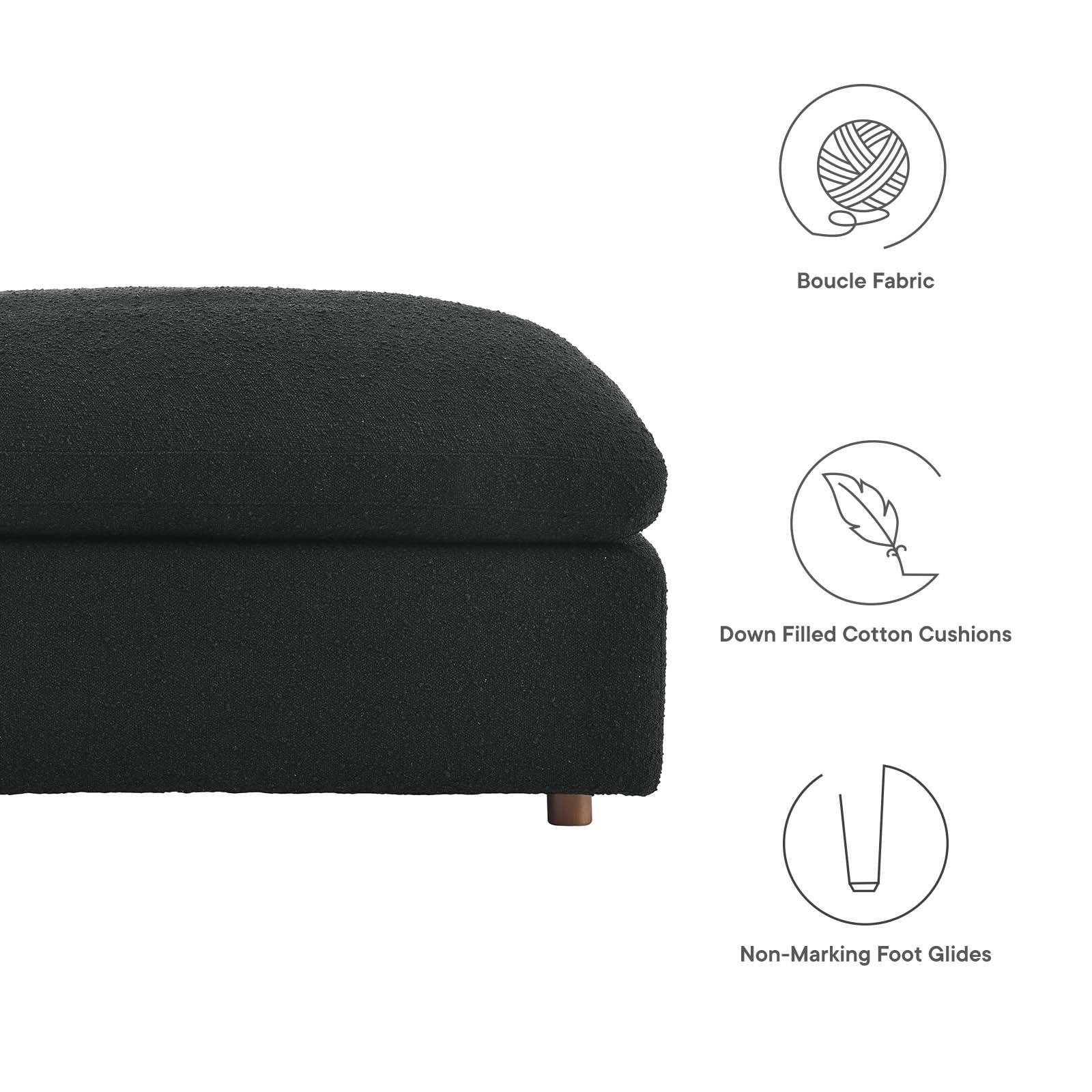 Modway Commix Down Filled Overstuffed Boucle Fabric Ottoman FredCo
