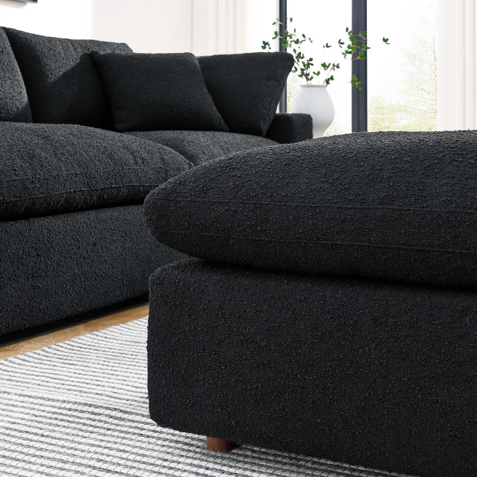 Modway Commix Down Filled Overstuffed Boucle Fabric Ottoman FredCo