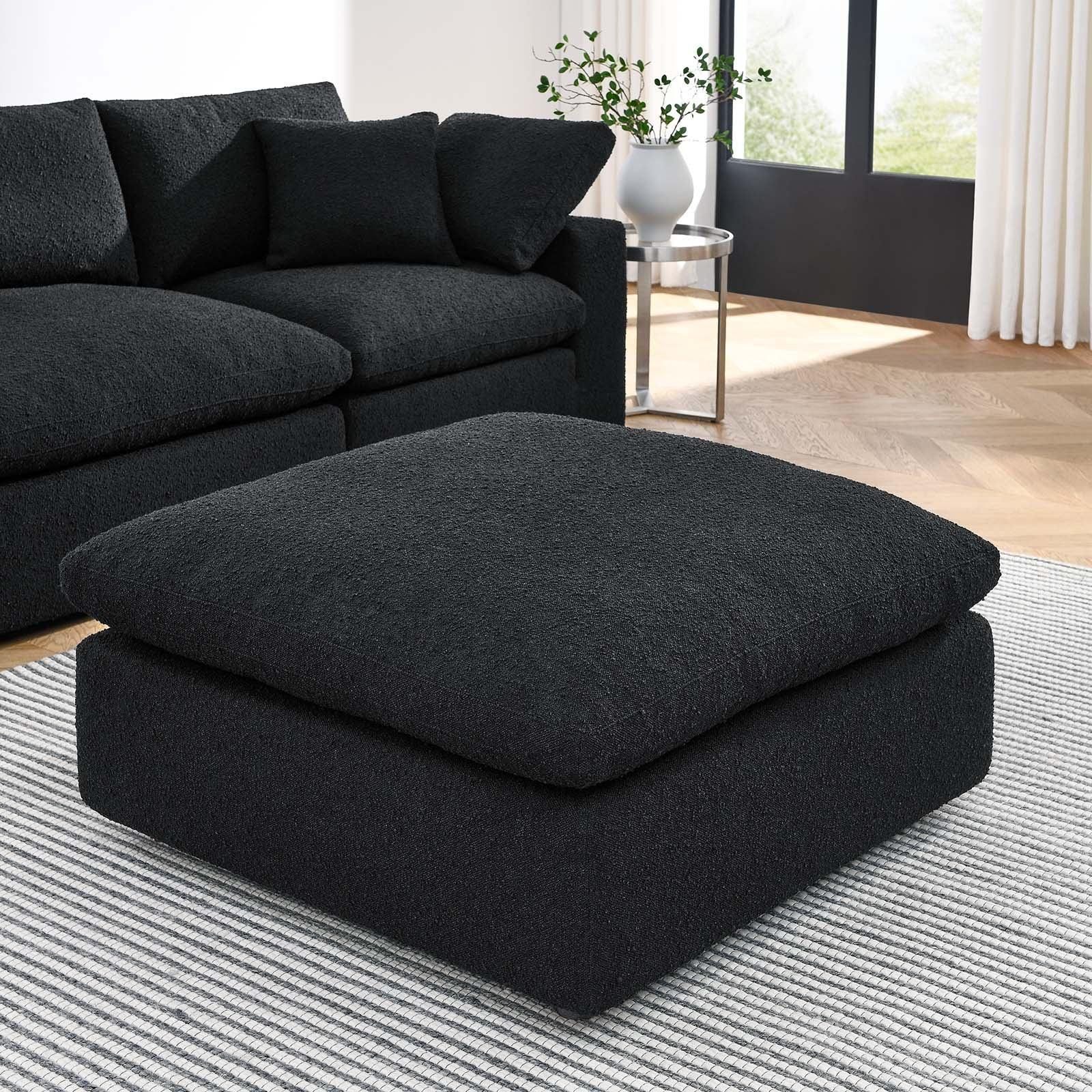 Modway Commix Down Filled Overstuffed Boucle Fabric Ottoman FredCo