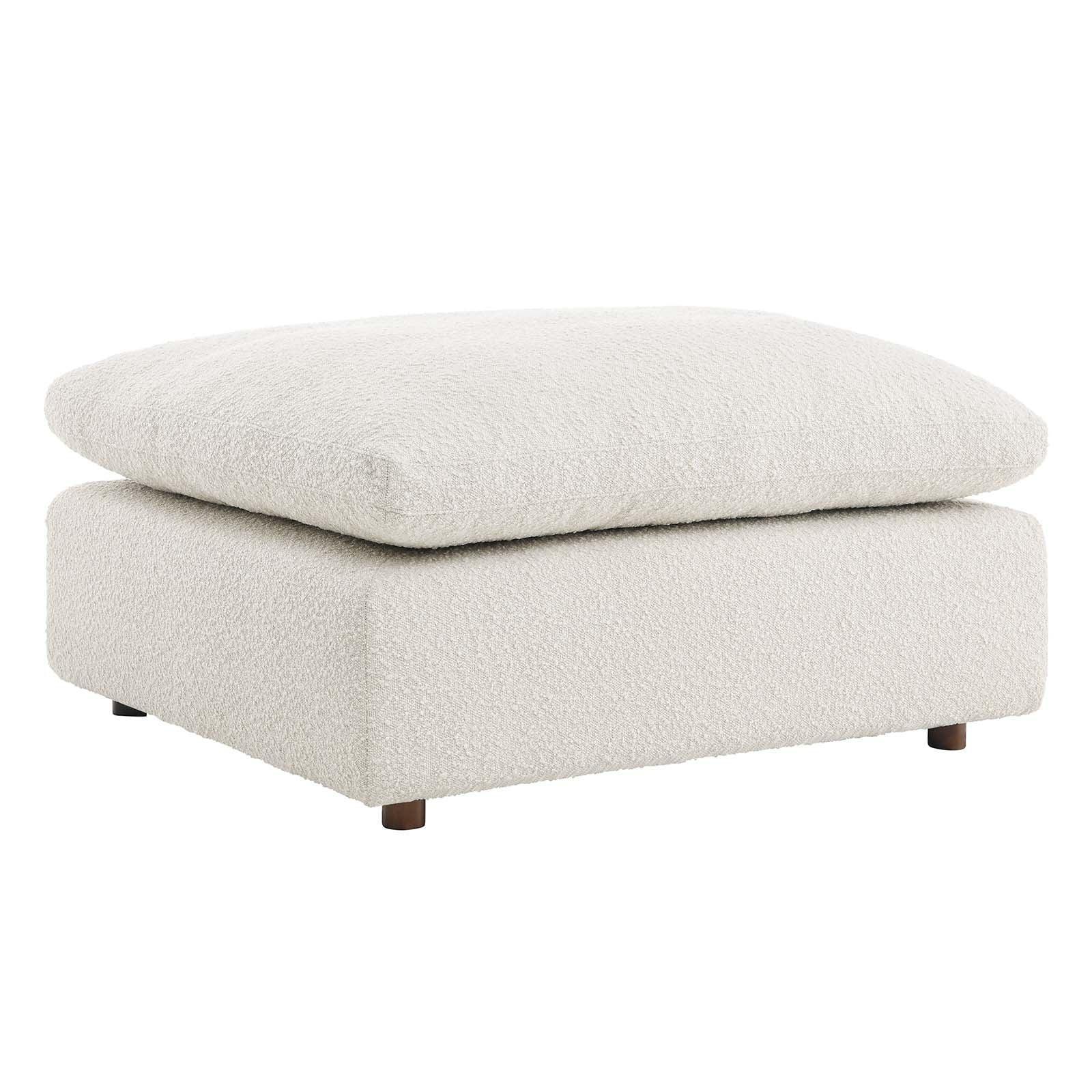 Modway Commix Down Filled Overstuffed Boucle Fabric Ottoman FredCo