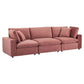 Modway Commix Down Filled Overstuffed Performance Velvet 3-Seater Sofa FredCo